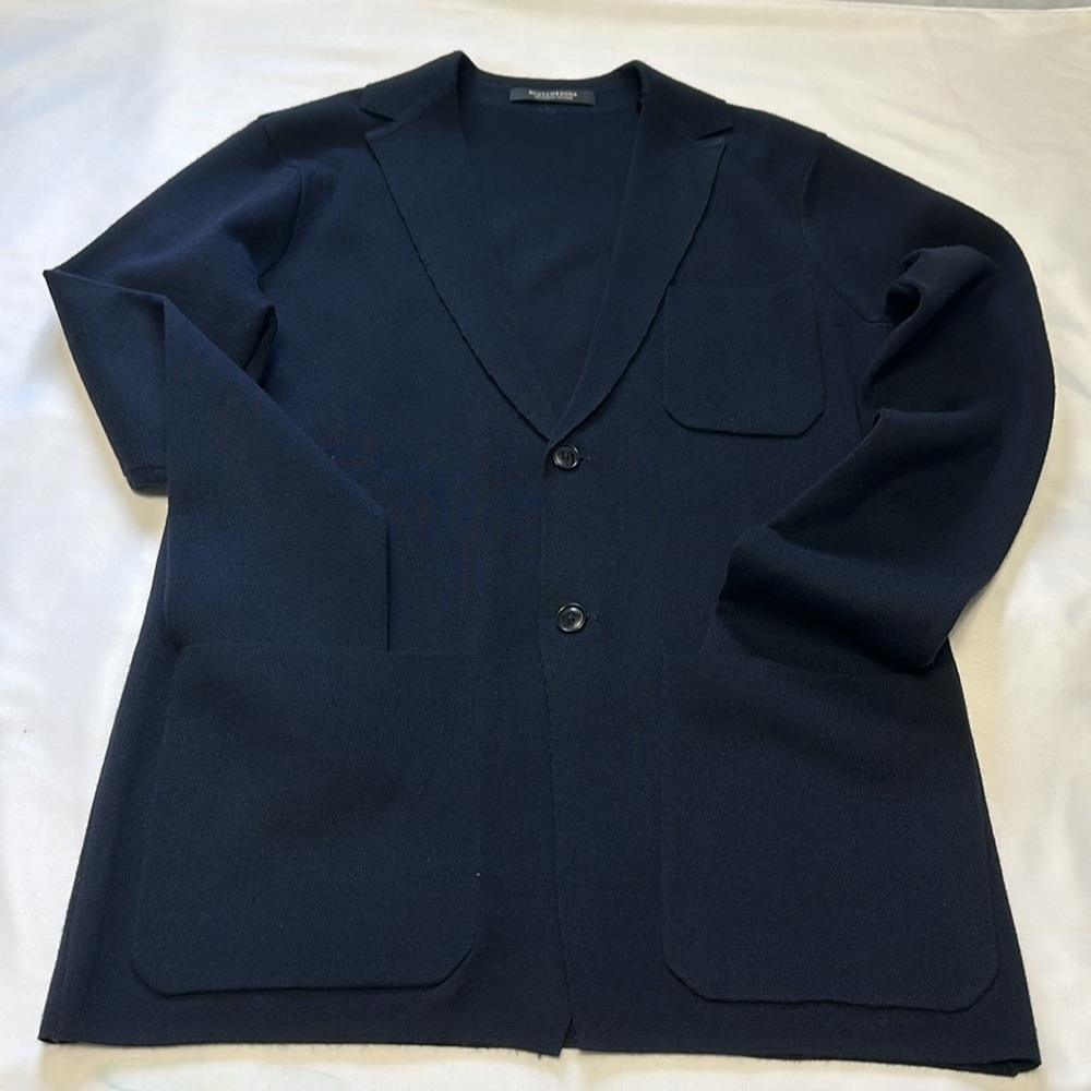 Scotch and Soda Men’s Sweater Blazer Wool Blend Cardigan